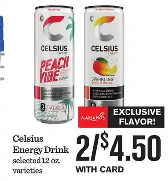 Mariano's Celsius Energy Drink offer