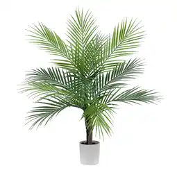 Walmart Mainstays 30H Artificial Indoor Palm Tree in Plastic Vanilla Planter offer