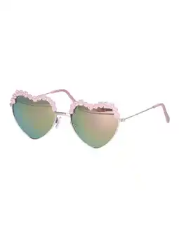 Walmart Justice Girls Pink Flower Heart Sunglasses offer