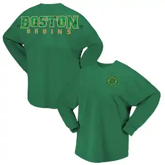 Walmart Women's Fanatics Kelly Green Boston Bruins St. Patrick's Day Spirit Jersey T-Shirt offer