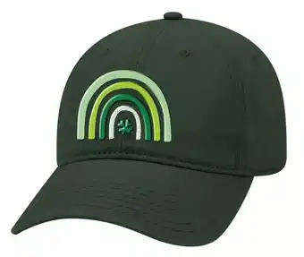 Walmart Women's St. Patrick's Day Lucky Clover Rainbow Embroidered Adjustable Hat Baseball Cap, Forest Green offer