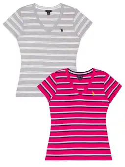 Walmart U.S Polo Assn. Women's V Neck Bundle (2 Pack) offer