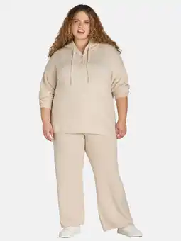 Walmart Time and Tru Women's and Women's Plus Sweater Hoodie and Pants Set, 2-Piece, Sizes XS-4X offer