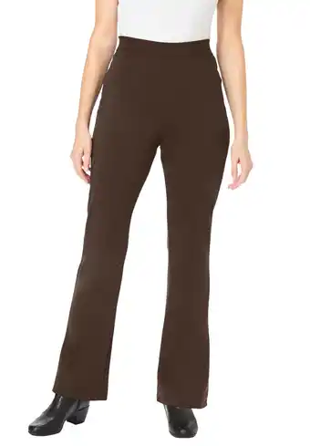 Walmart Woman Within Women's Plus Size Bootcut Ponte Stretch Knit Pant offer