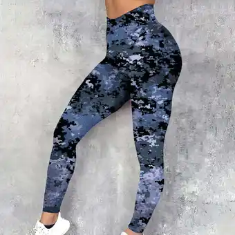 Walmart ZhiZhuang Womens Pants Active Capri Leggings High Waist Comfortable Printed Running Yoga Pants offer