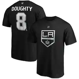 Walmart Men's Drew Doughty Black Los Angeles Kings Authentic Stack Name & Number Team T-Shirt offer