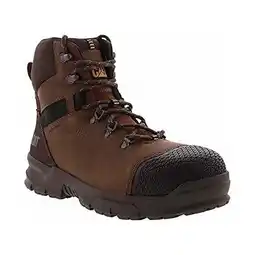 Walmart Cat Footwear Mens Accomplice Steel Toe Waterproof Construction Boot REAL BROWN offer