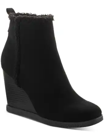 Walmart Sun + Stone Womens Camillia Zip up Platform Wedge Boots offer