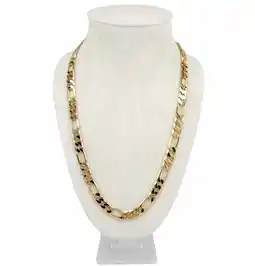 Walmart RM, Figaro Chain Necklace, Gold, 28 Inches, 24k offer