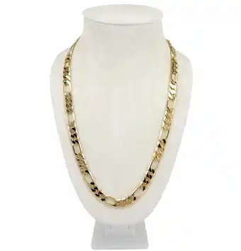 Walmart RM, Figaro Chain Necklace, Gold, 28 Inches, 24k offer