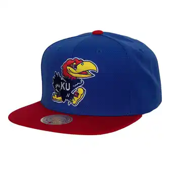 Walmart Men's Mitchell & Ness Royal/Red Kansas Jayhawks 2-Tone 2.0 Snapback Hat offer