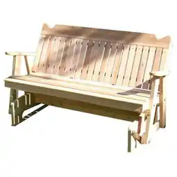 Walmart Creekvine Designs 5 ft. Red Cedar Straight Back Glider Bench offer