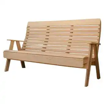 Walmart Creekvine Designs WF1120-2CVD 6 ft. Cedar Twin Ponds Highback Bench offer