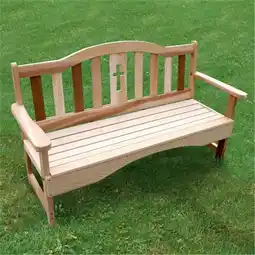 Walmart 5 ft. Cedar Holy Cross Garden Bench offer