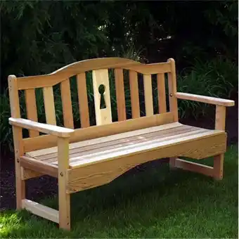 Walmart Creekvine Designs WF8105CVD 5 ft. Cedar Keyway Garden Bench offer