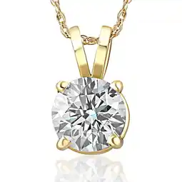 Walmart Pompeii 1/4 - 2 Ct T.W. Natural Diamond Solitaire Pendant in 14k White or Yellow Gold offer