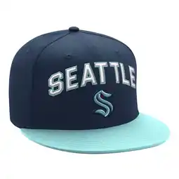 Walmart Men's Starter Deep Sea Blue/Light Blue Seattle Kraken Arch Logo Two-Tone Snapback Hat offer