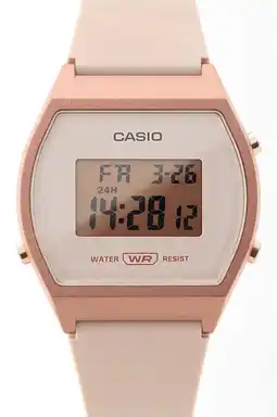 Walmart Casio Female Adult's Sports Digital Rose Gold Tone/Pink Resin Watch LW204-4A offer