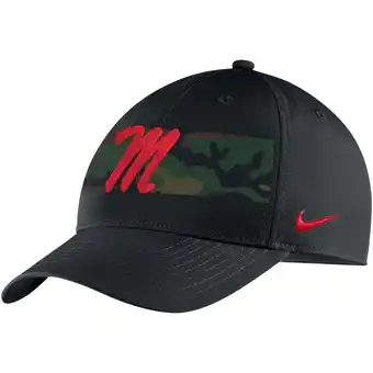 Walmart Men's Nike Black Ole Miss Rebels Military Pack Camo Legacy91 Adjustable Hat offer