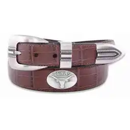 Walmart ZeppelinProducts UTX-BOLPTCRC-TAN-42 Texas Concho Croc Tan Leather Belt- 42 Waist offer