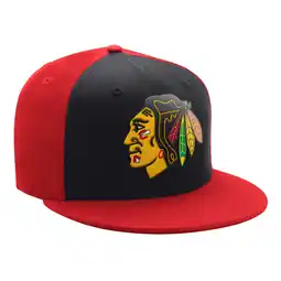 Walmart Men's Starter Black/Red Chicago Blackhawks Logo Two-Tone Snapback Hat offer