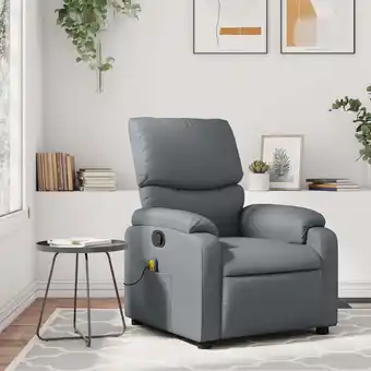 Walmart vidaXL Massage Recliner Chair Gray Faux Leather offer