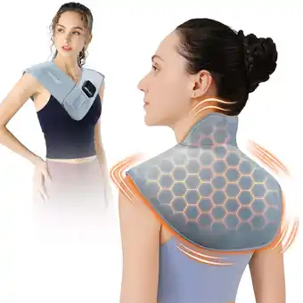 Walmart DGXINJUN Heating Pad for Body Back Pa-in Re-lief Portable Heating Waist Belt with Massage & Support offer