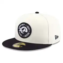 Walmart Men's New Era Cream/Black Los Angeles Rams 2022 Inspire Change 59FIFTY Fitted Hat offer