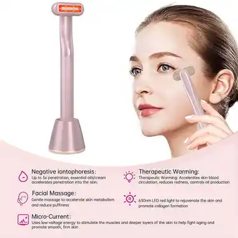 Walmart 4 in 1 Face and Neck Rose Anti-Aging Red Light Therapy Micro-Current Massager offer