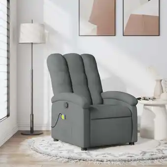 Walmart vidaXL Massage Recliner Chair Dark Gray Fabric offer