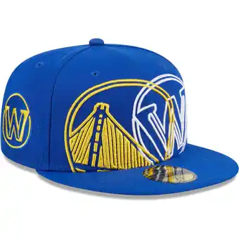 Walmart Men's New Era Royal Golden State Warriors Game Day Hollow Logo Mashup 59FIFTY Fitted Hat offer