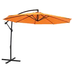 Walmart Sunnydaze Decor 9.5' Tangerine Solid Print Offset Outdoor Patio Umbrella, Water-Resistant offer