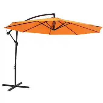 Walmart Sunnydaze Decor 9.5' Tangerine Solid Print Offset Outdoor Patio Umbrella, Water-Resistant offer