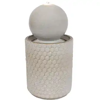 Walmart Sunnydaze Modern Orb Ceramic Outdoor Water Fountain with Light offer