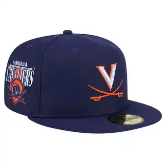 Walmart Men's New Era Navy Virginia Cavaliers Throwback 59FIFTY Fitted Hat offer