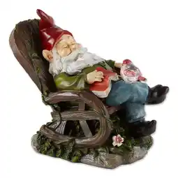 Walmart Smart Living Company Solar Red Bird Rocking Chair Gnome, Brown offer