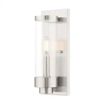 Walmart Livex Lighting - Hillcrest - 1 Light Outdoor ADA Wall Lantern in Coastal Style offer