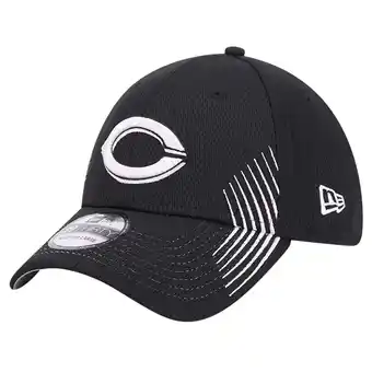 Walmart Men's New Era Black Cincinnati Reds Active Dash Mark 39THIRTY Flex Hat offer