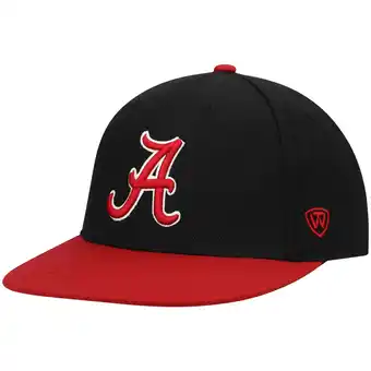 Walmart Men's Top of the World Black/Crimson Alabama Crimson Tide Team Color Two-Tone Fitted Hat offer