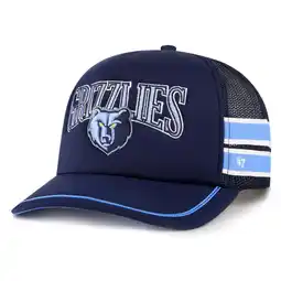 Walmart Men's '47 Navy Memphis Grizzlies Sidebrand Stripes Trucker Adjustable Hat offer