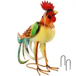 Walmart Sunnydaze 16 Romeo the Rooster Iron Outdoor Statue offer