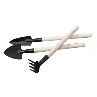 Walmart 3pcs Durable Tools Hand Plng Tools Small Shovel Rake Wood Handle offer