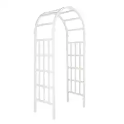 Walmart Ktaxon 86'' Vinyl Garden Arbor Arch PVC Wedding Arch for Patio Garden Climbing Plant Party offer