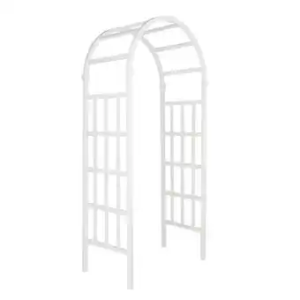 Walmart Ktaxon 86'' Vinyl Garden Arbor Arch PVC Wedding Arch for Patio Garden Climbing Plant Party offer