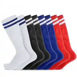 Walmart Hengguang Kids Breathable Casual Over Knee Soccer Socks, Multicolor (4 Pack) offer