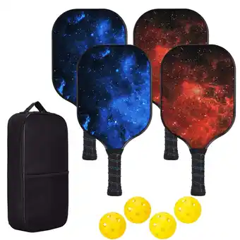 Walmart Wossspt USAPA Approved Pickleball Set Wood Pickleball Paddles , 4 Rackets, Paddle Bag, 4 Balls offer