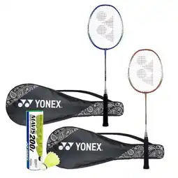 Walmart Yonex ZR 100 Light Badminton Combo with Full Cover and Mavis 200i Shuttlecock, Blue/Orange, Set of 2 offer