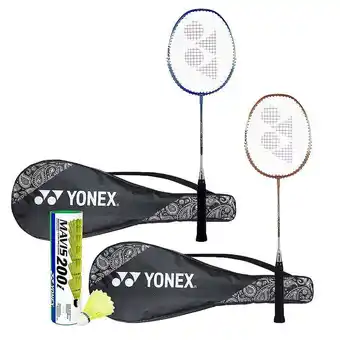 Walmart Yonex ZR 100 Light Badminton Combo with Full Cover and Mavis 200i Shuttlecock, Blue/Orange, Set of 2 offer