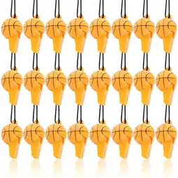 Walmart 24-Pack Mini Basketball Whistles for Kids Birthday, Sports Theme Party Favor Supplies, 2.25 inches offer