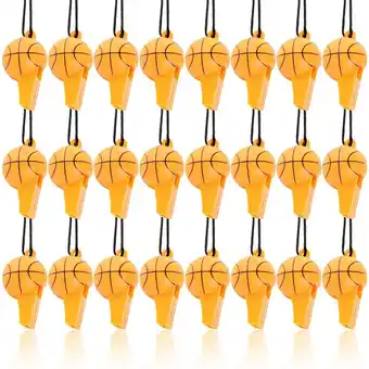 Walmart 24-Pack Mini Basketball Whistles for Kids Birthday, Sports Theme Party Favor Supplies, 2.25 inches offer